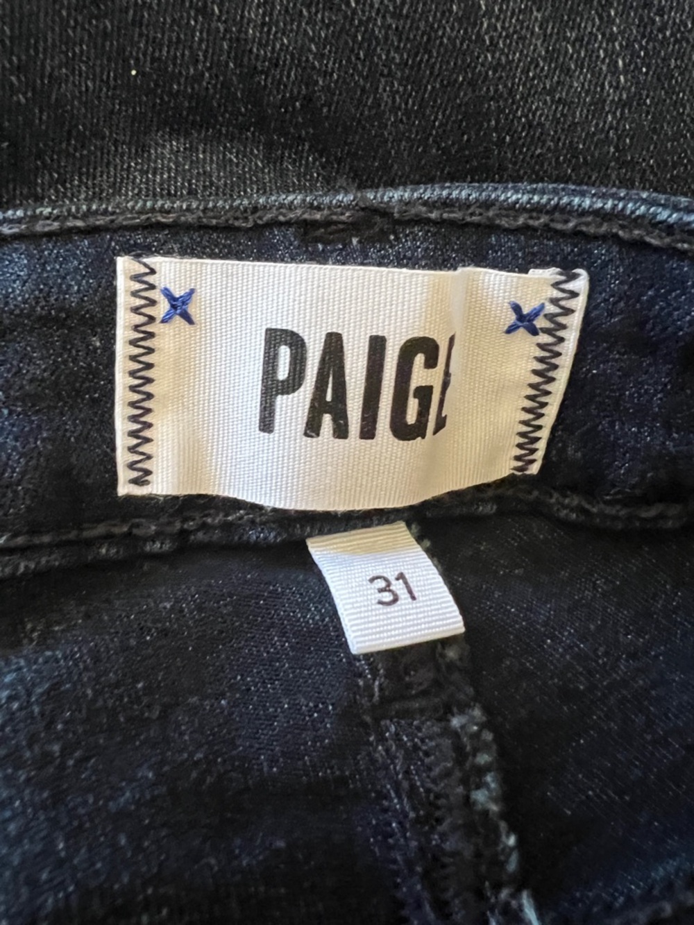 PAIGE Skyline Bootcut Jeans Dark Wash High Rise Stretch Denim 31 Long 34 Tall - Picture 4 of 7